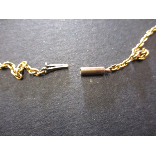 82 - A 15ct gold necklace and 2, 9ct pendants, approx. weight 15ct, 8.7g and 3.3g of 9ct