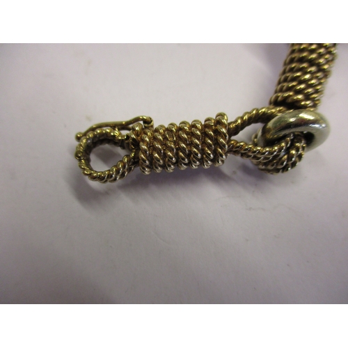 99 - A 9ct gold twisted rope bracelet, with padlock clasp, Approximate weight 52.8g.