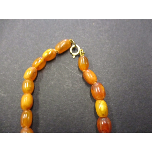 110 - A vintage butterscotch Baltic amber bead necklace, approx. weight, 26.g,