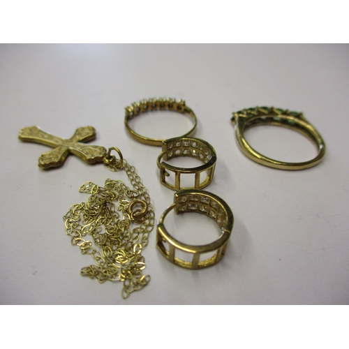 112 - A parcel of 9ct gold items approximate weight 6.3g