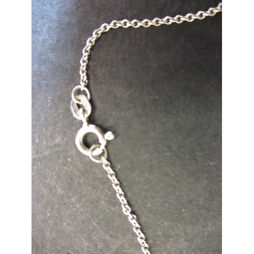 116 - A bespoke made silver, pearl and simulated diamond necklace