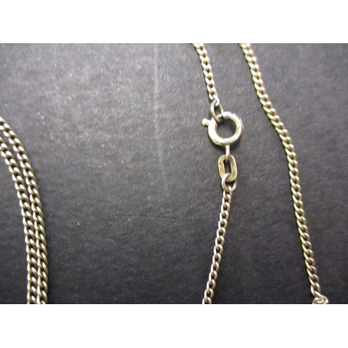 124 - 2 Sterling silver necklaces with pendants