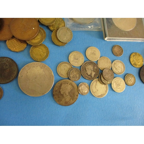 134 - A quantity of Georgian and later silver and other, mainly pre-decimal coins