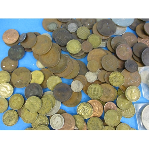 134 - A quantity of Georgian and later silver and other, mainly pre-decimal coins