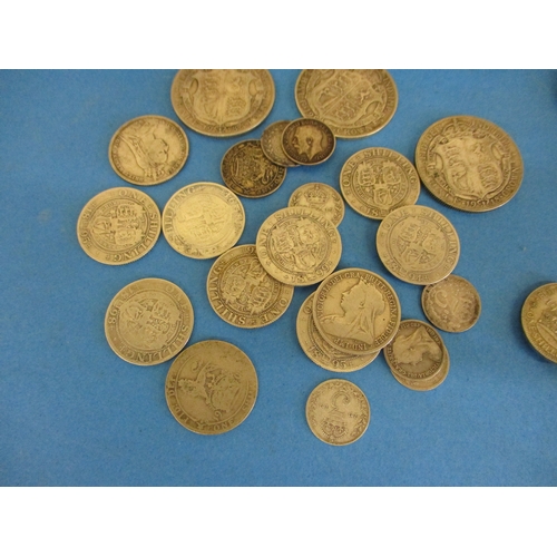 138 - A quantity of pre-decimal silver and part silver coins