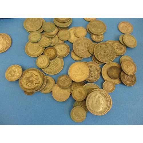 138 - A quantity of pre-decimal silver and part silver coins