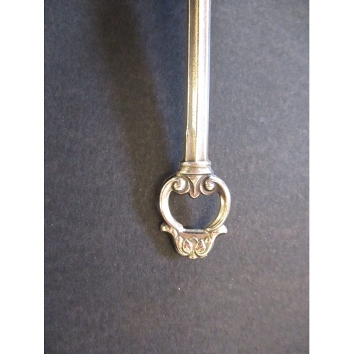 171 - A vintage white metal baby rattle