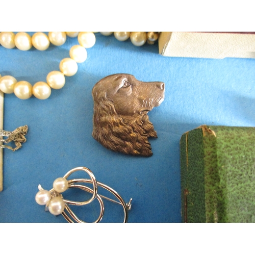 188 - A quantity of vintage costume jewellery to include a brooch in the form of an Aquila,