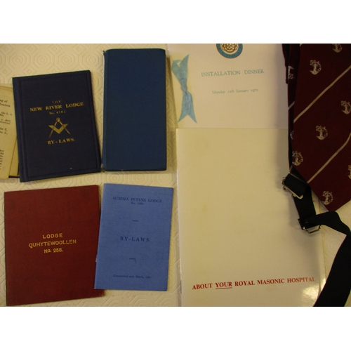 198 - A large quantity of vintage masonic regalia to include silver jewels of office