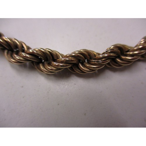 41 - A large 9ct gold twisted rope necklace, approx. weight 56.4g approx. linear length 87cm