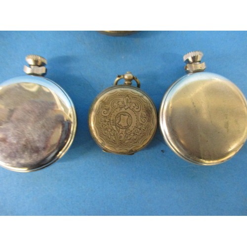 98 - 4 vintage pocket watches, to include a black faced G.S.T.P K08028 example