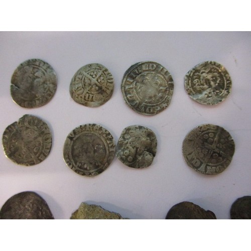 112 - A quantity of medieval hammered silver coins, to include clipped examples