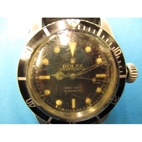 92 - A vintage Rolex oyster perpetual Submariner, approx. dial diameter 30mm marked 6538