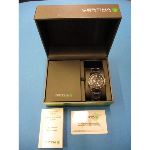 93 - A gents Certina DS Podium automatic watch, with date window, in original box with user manual