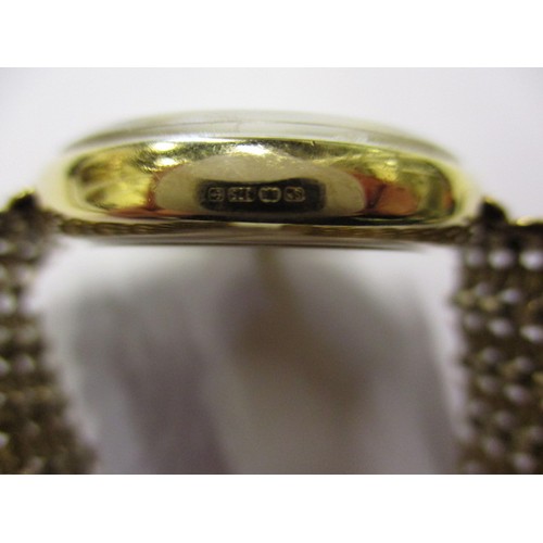 95 - A sovereign 9ct gold cased wrist watch with gold strap, approx. total weight 26.9g approx. dial diam... 