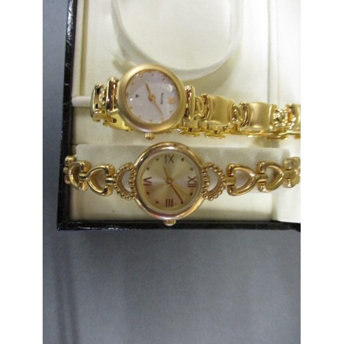 101 - A boxed duo of ladies evening watches by Accurist, in unused condition but not tested as they requir... 