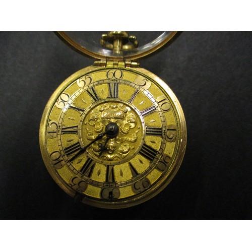 55 - Daniel Quare, London: A very fine gold  repeating pair cased fusee pocket watch circa 1710. Watch No...