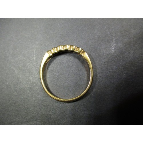 3 - An 18ct yellow gold eternity ring set with 5 diamonds, approx. ring size ‘Q’ in good clean pre-owned... 