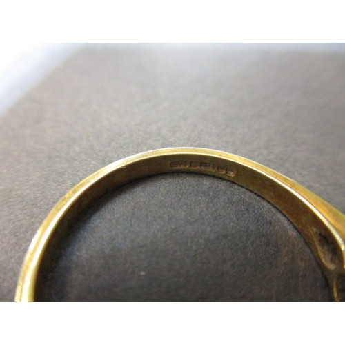 3 - An 18ct yellow gold eternity ring set with 5 diamonds, approx. ring size ‘Q’ in good clean pre-owned... 