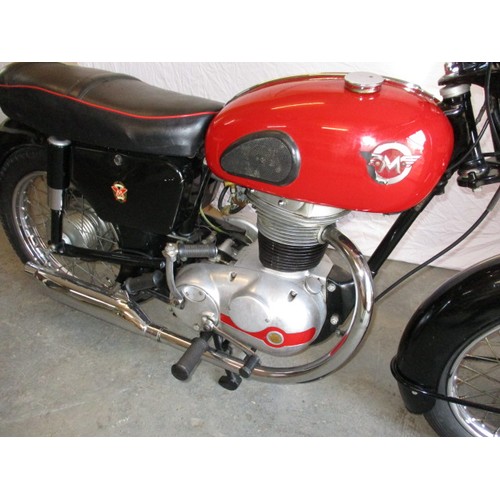 286 - A 1957 Matchless G2 250cc motorbike, in clean road useable condition with V5 certificate, run recent... 