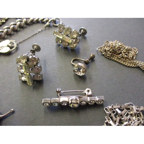 73 - A parcel of costume jewellery to include silver items, all in pre-owned condition some damages