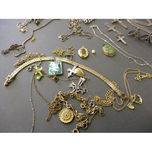 73 - A parcel of costume jewellery to include silver items, all in pre-owned condition some damages