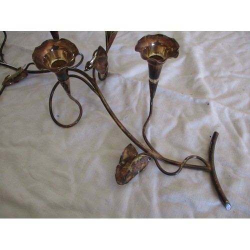 72 - A Mappin & Webb plated 6 trumpet epergne, approx. length 56cm, in good vintage condition with genera... 