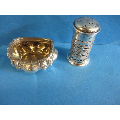 287 - A parcel of sterling silver items, to include a pair of Edwardian bonbon dishes with Chester hallmar... 