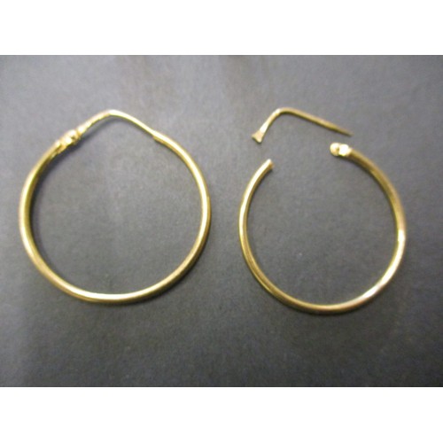 45 - 4 Pairs of gold earrings purchased in Saudi Arabian, approx. 40 years old, one has a broken clasp, a... 