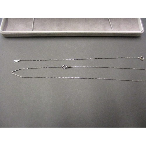 71 - A 950 platinum necklace and matching bracelet, both in original ZALES retailers boxes, approx. weigh... 