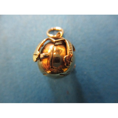 65 - A 9ct yellow gold masonic orb, opening to reveal symbols, approx. weight 8.3g in good pre-owned cond... 