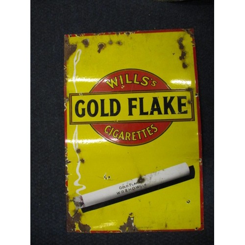 340 - An early 20th century enamel advertising sign for Will’s gold flake cigarettes, approx. size92x61cm ... 