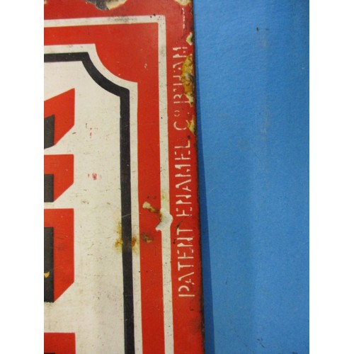 338 - An early 20th century enamel advertising sign for R.Whites drinks, approx. size 76x51cm having light... 