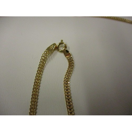 73 - A 9ct yellow gold necklace and bracelet set in original box, approx. weight 3g, approx. linear lengt... 