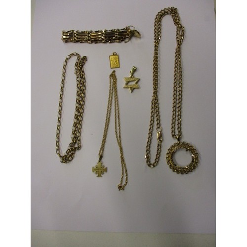 83 - A quantity of gold jewellery items marked for 9ct, approx. weight 49.8g in pre-owned condition