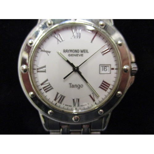 89 - A Raymond Weil ‘Texas’ wrist watch with stainless steel strap, in current working order with sweep h... 