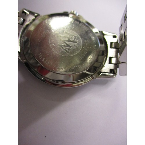 89 - A Raymond Weil ‘Texas’ wrist watch with stainless steel strap, in current working order with sweep h... 