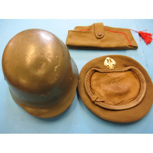 3 Vintage Spanish military hats, all in pre-owned condition with general age related marks
