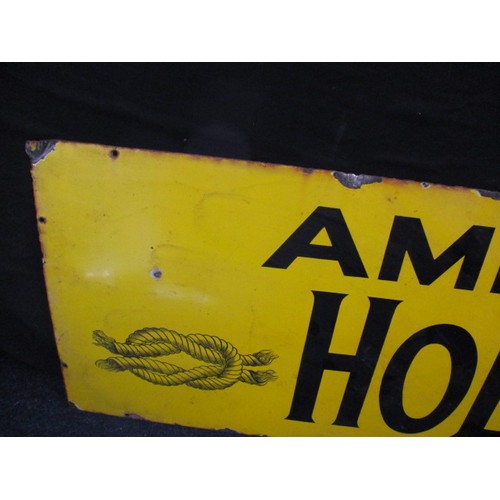 342 - An early 20th century enamel advertising sign for Amey & Cook, Holdfast Boots, approx. size 170x46cm... 