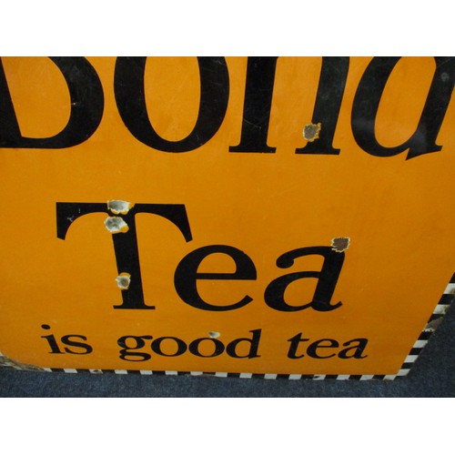 339 - An early 20th century Brook Bond Tea enamel advertising sign, approx. dimensions 102x76cm, having so... 