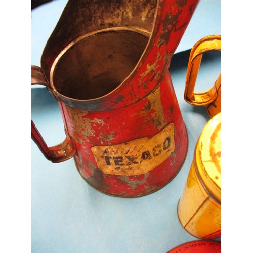 334 - A parcel of vintage automotive lubrication cans, to include a rare Redex can, all in good vintage co... 