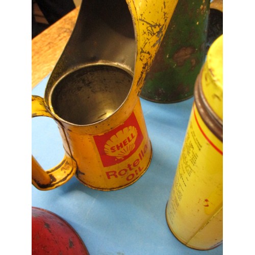 334 - A parcel of vintage automotive lubrication cans, to include a rare Redex can, all in good vintage co... 