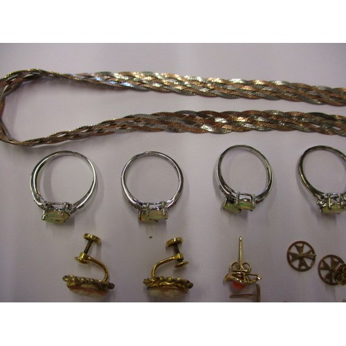 92 - A parcel of costume jewellery to include gold and silver items, all in pre-owned condition with gene... 