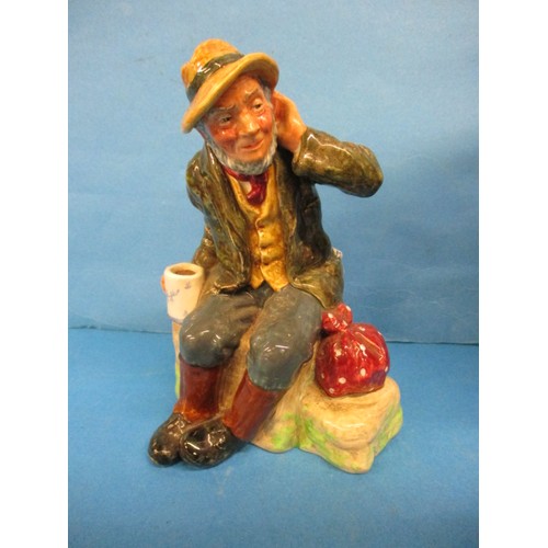 247 - 5 Vintage royal Doulton figures to include ‘The mask seller’ HN2103, ‘The gaffer’ HN2053 and ‘Owd Wi... 