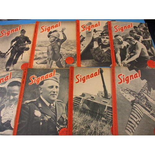 229 - A parcel of 1940s German and other magazines, in reasonable condition with a couple having loose cov... 