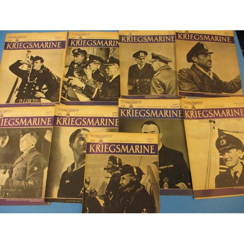 229 - A parcel of 1940s German and other magazines, in reasonable condition with a couple having loose cov... 