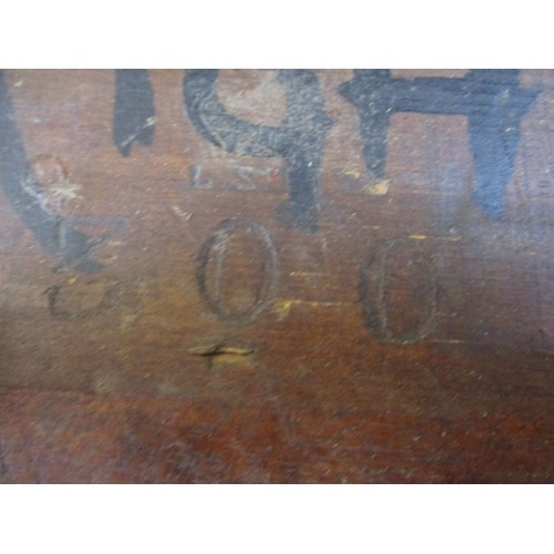 300 - An Edwardian office desk with leather inset writing surface and 2 columns of 4 drawers, the top remo... 