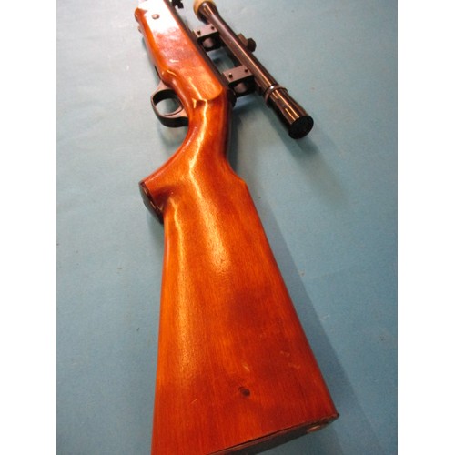 236 - A vintage Russian made air rifle, in good useable condition with and ASI 4x20 scope, approx. length ... 