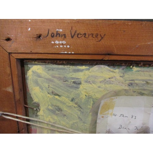 312 - Sir John Verney (British 1913-1993), author, illustrator, painter. Oil on board, Clare Church, Suffo... 