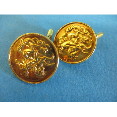 166 - A parcel of vintage costume jewellery to include a pair of 9ct gold cufflinks, approx. gold weight 7... 